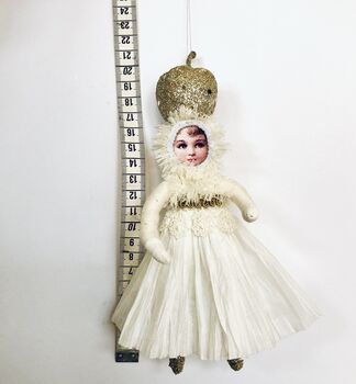 Golden Apple Girl Christmas Decoration, 7 of 9
