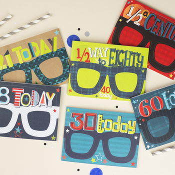 60th Birthday Card Glasses For Him, 2 of 6