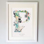Personalised J To S Pastel Wildlife Letter Print, thumbnail 10 of 12