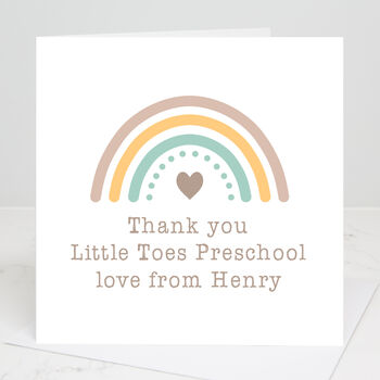 Thank You Preschool Personalised Rainbow Card, 3 of 3