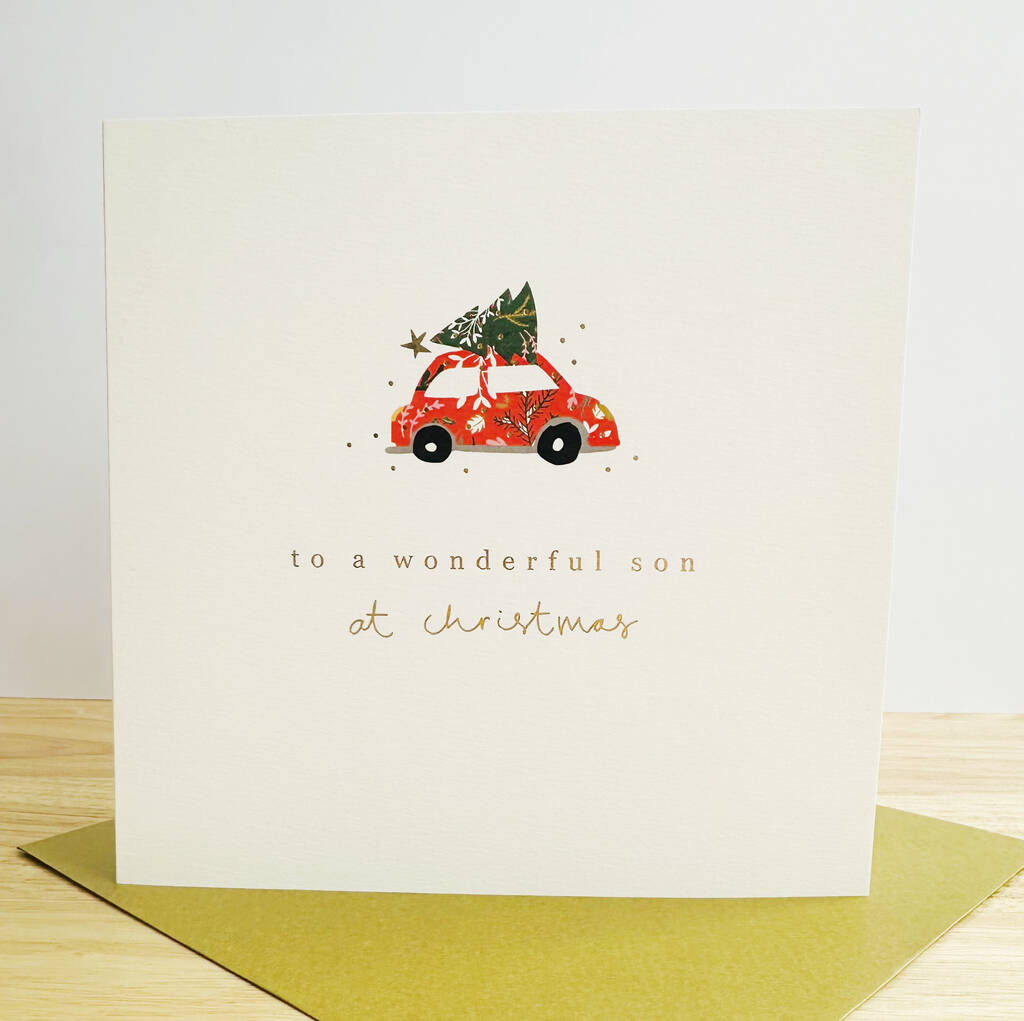 Son Luxury Gold Christmas Card
