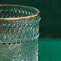 G Decor Set Of Four Dario Textured Gold Tumbler Glasses, thumbnail 3 of 3