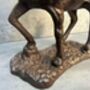 33cm Heavy Cast Iron Deer Figurine Standing Stag On Plinth, thumbnail 9 of 9