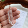 Clear Quartz Wire Wrapped Pendant Necklace, thumbnail 3 of 8