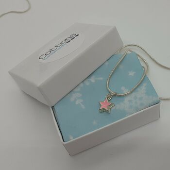 'Unwrap A Card' Glass Filled Star Necklace, 4 of 12