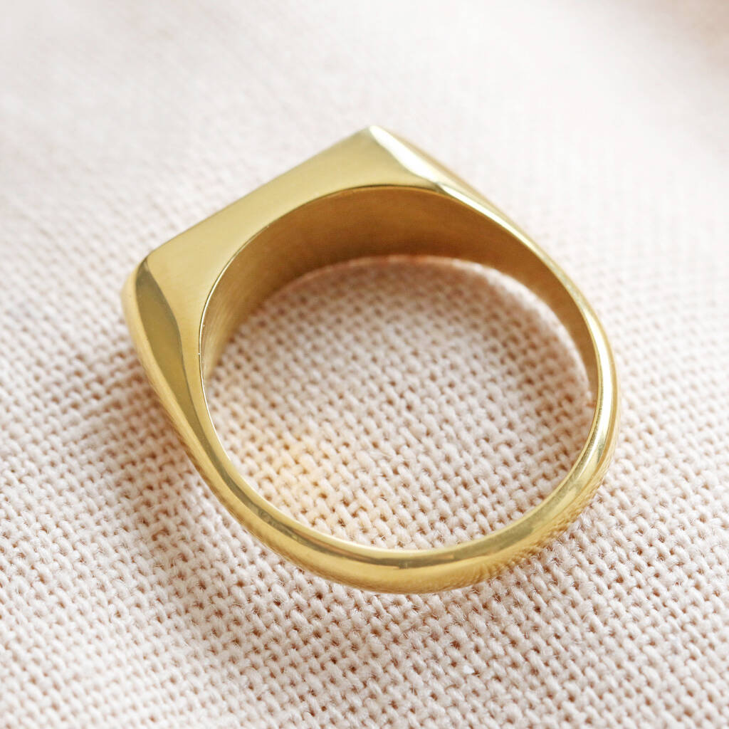 Personalised Stainless Steel Bar Ring By Lisa Angel