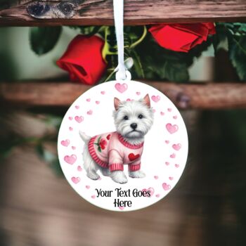 Personalised West Highland Terrier Love Decoration, 2 of 2