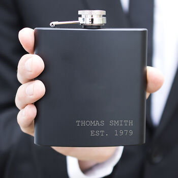 Established Name And Date Personalised Hip Flask, 3 of 9