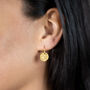 Hammered Disc Drop Earrings, thumbnail 7 of 7