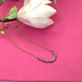 Grey Crystal Curve Necklace, thumbnail 6 of 6