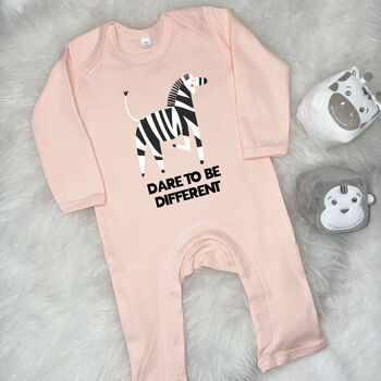 Dare To Be Different Zebra Jungle Babygrow, 9 of 10