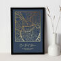 Personalised Map Print, Metallic Gold Foil, thumbnail 4 of 9