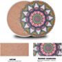 Set Of Eight Mandala Flower Ceramic Coasters, thumbnail 4 of 5