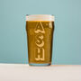 Pub Style Shadowed Name Beer Glass, thumbnail 1 of 3
