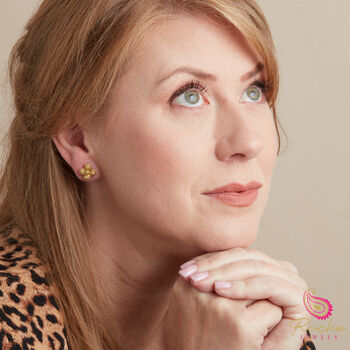 Ethnic Detailed Filigree Gold Plated Stud Earrings, 3 of 7