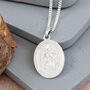 Oval Faceted St Christopher Personalised Necklace, thumbnail 3 of 11