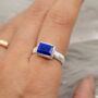 Lapis Lazuli Ring: Sterling Silver, December Birthstone, thumbnail 1 of 10