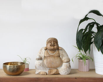 Hand Carved Wood Buddha Stautue, 2 of 6