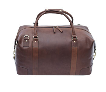 Personalised Luxury Brown Colombian Leather Holdall, 4 of 11