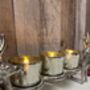 Silver Stag Triple Tealight Holder Metal And Glass Ornament Candle Holder, thumbnail 2 of 8