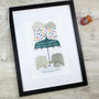 'You Make Us Happy' Elephant New Baby / Twins Print, thumbnail 2 of 10