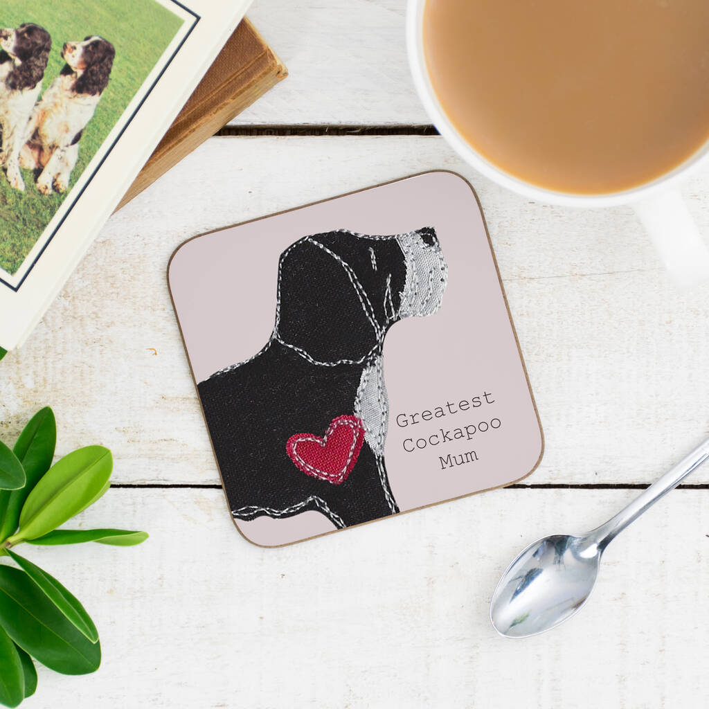 Cockapoo Gifts Dog Parent Coaster Gift By Ren And Thread ...