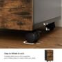Industrial Brown Rolling File Cabinet With Two Drawers, thumbnail 3 of 8