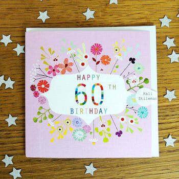 Floral 60th Birthday Card, 5 of 5
