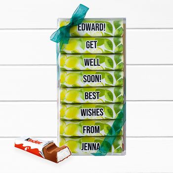 Personalised Get Well Soon Kinder Chocolate, 2 of 8