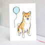 Party Shiba Inu Birthday Card, thumbnail 1 of 10