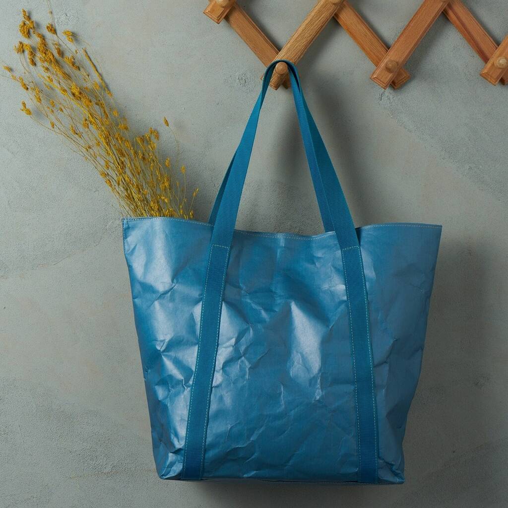 Eco Friendly Washable Blue Shoulder Bag, 1 of 8