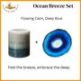 Ocean Breeze : Candle And Crystal Agate Set, thumbnail 1 of 4