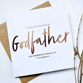 Godfather Christening Thank You Card | Be My Godfather, 3 of 4