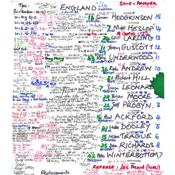 England V France, Five Nations 1991. Rugby Commentary Sheet, 5 of 6