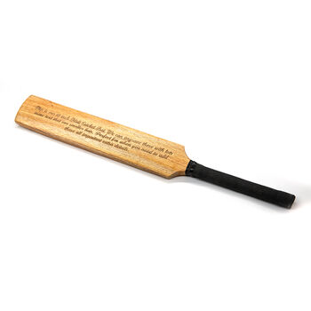 Personalised Cricket Bat: 18 Inch Laser Engraved, 2 of 4