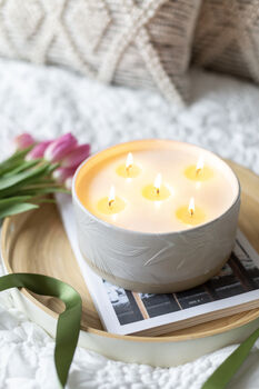 Ceramic Five Wick Scented Soy Candle, 4 of 4