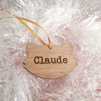 Personalised Cat Christmas Decoration Bauble, 2 of 5