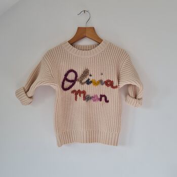 Baby And Children's Embroidered Knitted Jumper, 4 of 4