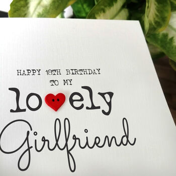 Personalised 18th Birthday Card For Special Girlfriend, Handmade Card, 3 of 4