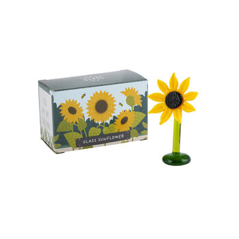 Artisan Glass Sunflower In Gift Box | Collectable | Glass Ornament | Home Decor, 2 of 5