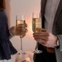 Personalised Engraved Bride And Groom Champagne Flutes Pair, thumbnail 2 of 7