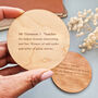 Personalised Teacher Definition Coaster, Teacher Gift, thumbnail 1 of 5