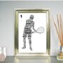 Tennis Player Personalised Print, thumbnail 1 of 4
