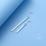 Sterling Silver Asymmetric Dangle Bar Earrings In Sterling Silver, thumbnail 7 of 12