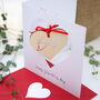 Valentine's Card Personalised Monogram And Message, thumbnail 1 of 7