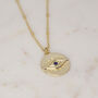 Halina Evil Eye Coin Necklace | 18 K Gold Plated, thumbnail 1 of 8