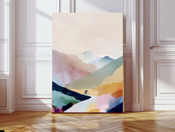 Running And Cycling Set Of Two Art Landscape Prints, 4 of 4