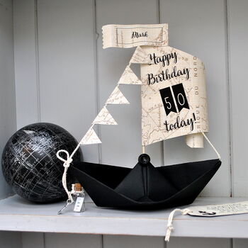Personalised Age Birthday Sail Boat Card, 3 of 11