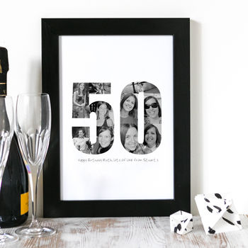 Personalised Birthday Photo Print 30th 40th 50th, 2 of 7
