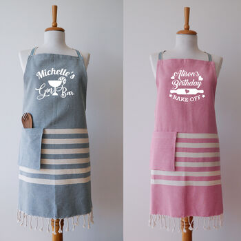 Sustainable, Personalised Cotton Kitchen Apron, 8 of 12